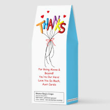 Farbenfrohe "Danke", geschrieben von Balloons Gesc