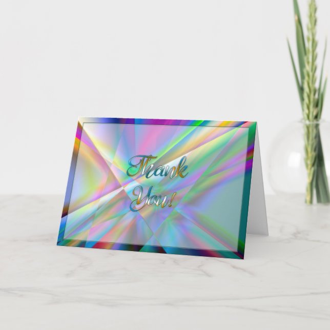 Farbenfrohe Danksagkarte Dankeskarte (Vorderseite)
