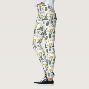 Farbenfrohe Darstellung der Halloween-Symbole Leggings