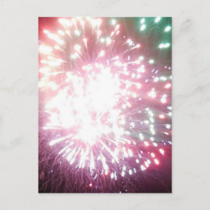 Farbenfrohe Dazzi Feuerwerk Postkarte