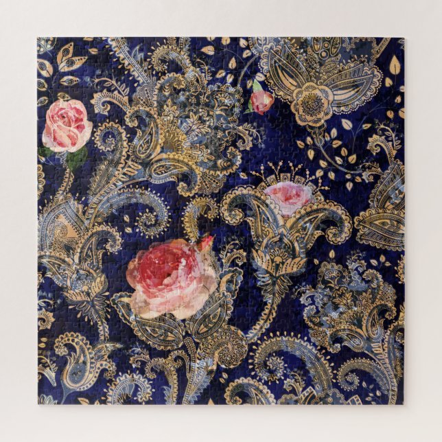 Farbenfrohe dekorative Blume Batik (Vertikal)