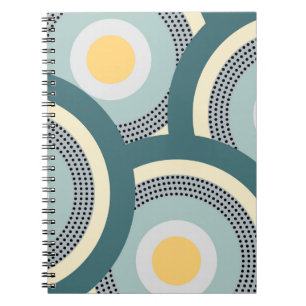 Farbenfrohe Designkreise und Punkte-Dekoration Notizblock