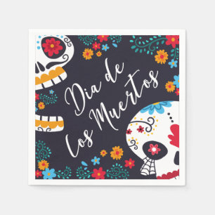 Farbenfrohe Dia de los Muertos   Serviette