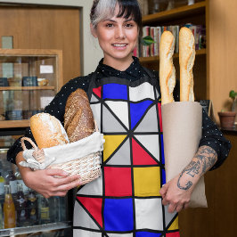 Farbenfrohe Diagonal Squares Schürze