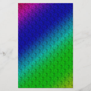 Farbenfrohe diagonale Streifen und Blumen Flyer