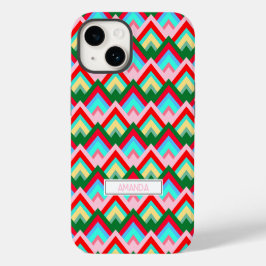 Farbenfrohe Diamantspitze Personalisiert Case-Mate iPhone 14 Hülle