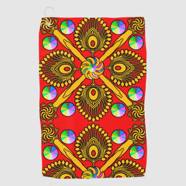 Farbenfrohe Digital Design Golf Handtuch - Perfekt (Vorderseite)