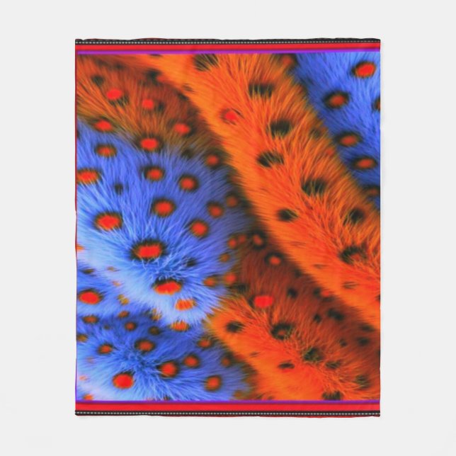 Farbenfrohe digitale 3D Design Fleece Blankon | Pe (Vorderseite)
