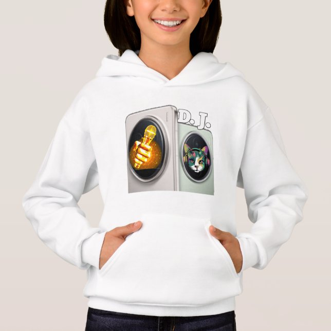 Farbenfrohe digitale Designermädchen - P Hoodie (Vorderseite)