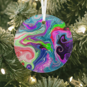 Farbenfrohe digitale Kunst pour Paint Ornament Aus Glas