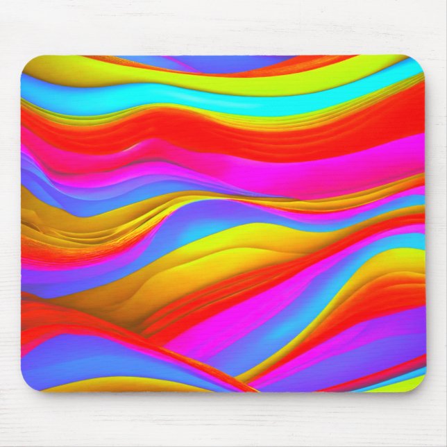 Farbenfrohe digitale Kunstmousepad - Perfekte Größ Mousepad (Vorne)