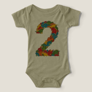 Farbenfrohe Dinosaurier Babysuite