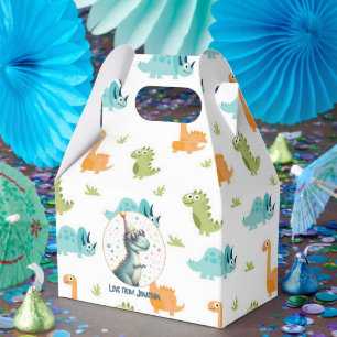 Farbenfrohe Dinosaurier-Geburtstagsfeier Geschenkschachtel