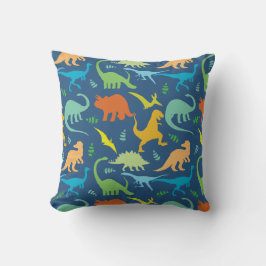 Farbenfrohe Dinosaurier Muster Kissen
