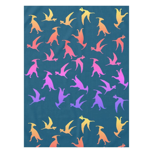 Farbenfrohe Dinosaurier Tischdecke (Vorderseite)