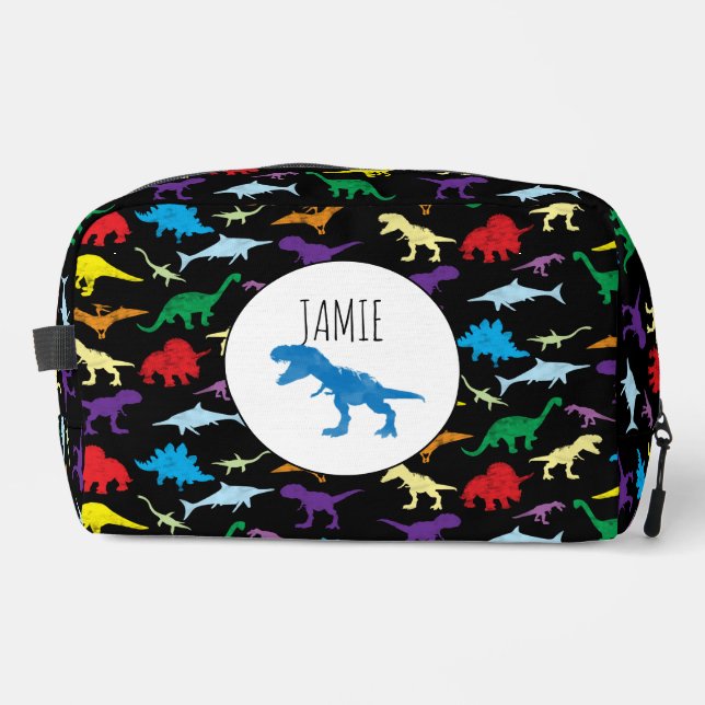 Farbenfrohe Dinosaurier Wasserfarben Kids Pencil C Waschbeutel (Vorderseite)