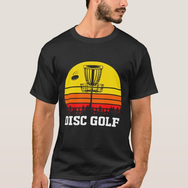 Farbenfrohe Disk Golf T-Shirt (Vorderseite)