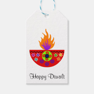 Farbenfrohe Diwali Lamp Diya Geschenkanhänger