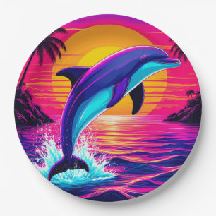 Farbenfrohe Dolphin Ein Paradies für Kletterhexen: Pappteller