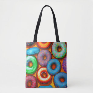 Farbenfrohe Donuts Orange Tasche