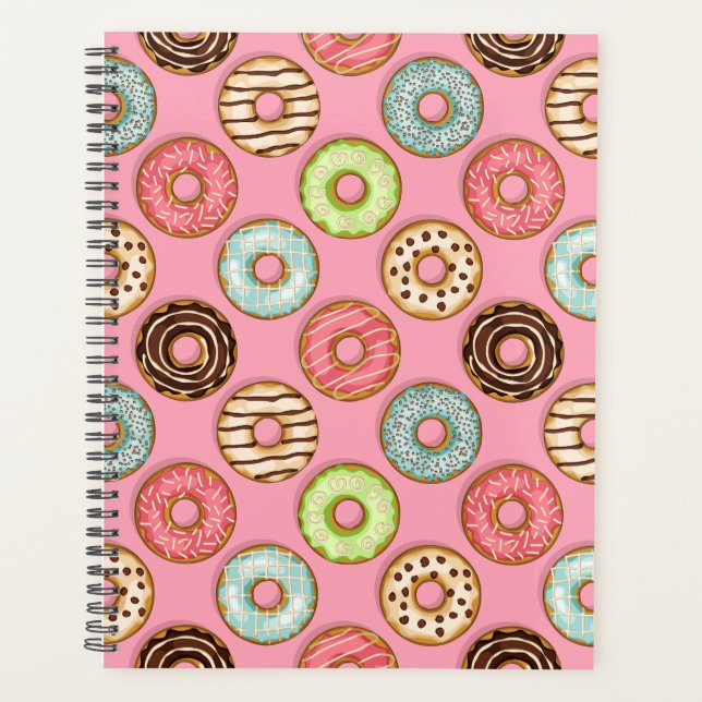 Farbenfrohe Donuts Planer (Vorderseite)