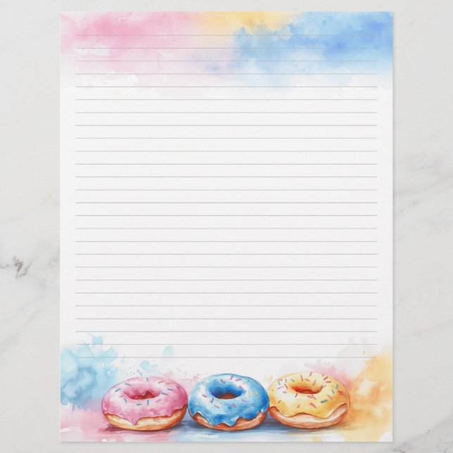 Farbenfrohe Donuts Schreibwaren (Vorderseite)