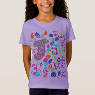 Farbenfrohe Doodle Chaos für Kinder T-Shirt