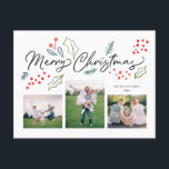 Farbenfrohe Doodles Frohe Weihnachten Multi-Foto<br><div class="desc">Diese helle und farbenfrohe 3-Foto-Urlaubspostkarte zeigt unsere illustrierten Urlaubskritzen und sagt "Frohe Weihnachten" in einem modernen Pinselskript. Kommt mit dem passenden Muster auf der Rückseite für eine extra spezielle Karte.</div>
