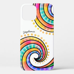 Farbenfrohe Doodles und Wirbel mit Ihrem Namen Case-Mate iPhone Hülle