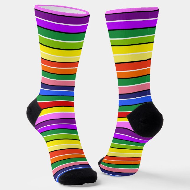 Farbenfrohe Dopaminverkleidung mit mehrfarbigem St Socken (Gewinkelt)