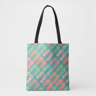 Farbenfrohe Dotty Drehte Flop Muster Aquamarin Tasche