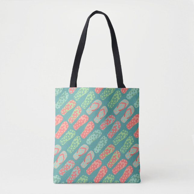 Farbenfrohe Dotty Drehte Flop Muster Aquamarin Tasche (Vorderseite)
