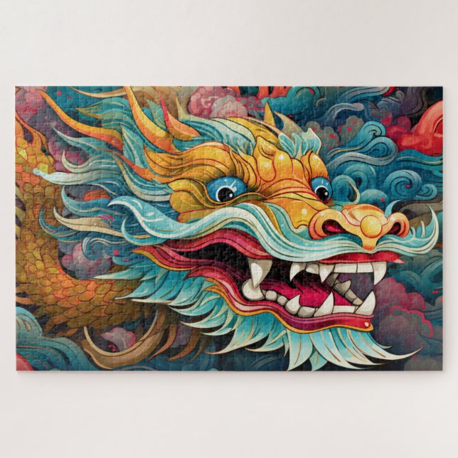 Farbenfrohe Drache Moderne (Horizontal)