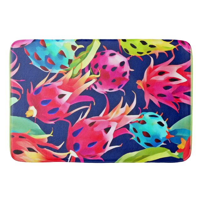 Farbenfrohe Drachenfrucht Badematte (Vorderseite)