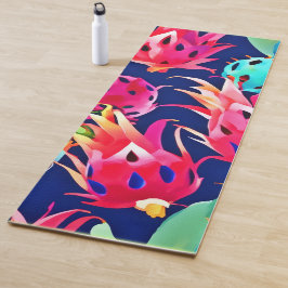 Farbenfrohe Drachenfrucht Yogamatte