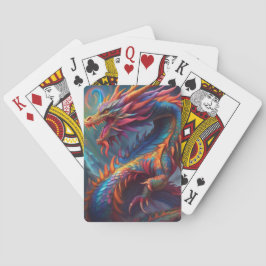 Farbenfrohe Drachenspielkarte Spielkarten