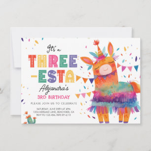 Farbenfrohe drei-estnische mexikanische Fiesta 3. Einladung
