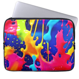Farbenfrohe Drilling Paint Artwork Laptopschutzhülle