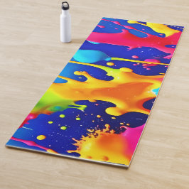 Farbenfrohe Drilling Paint Artwork Yogamatte