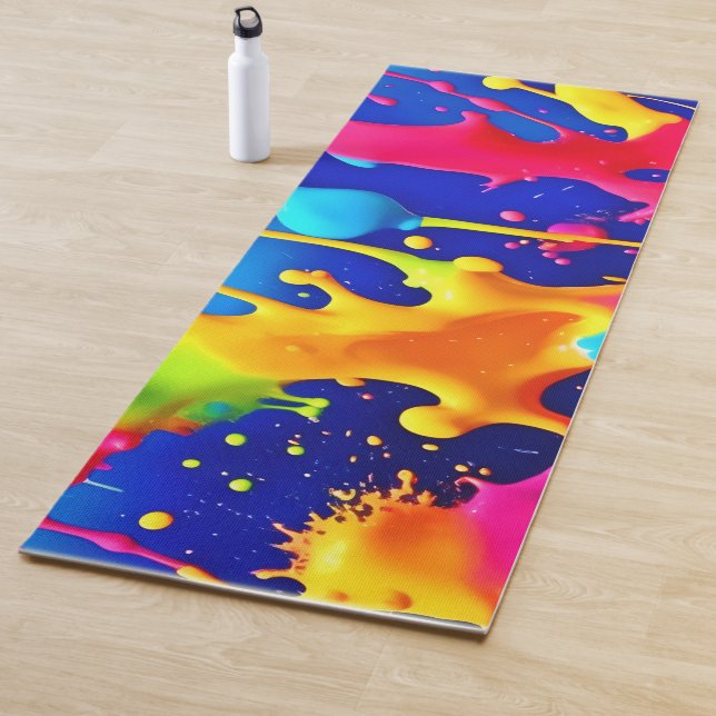 Farbenfrohe Drilling Paint Artwork Yogamatte (Beispiel)