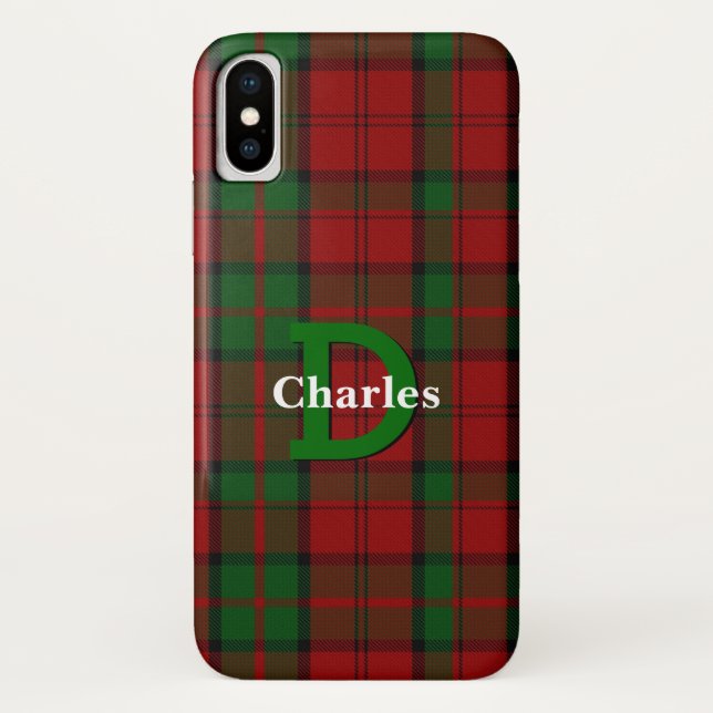 Farbenfrohe Dunbar Clan Tartan Kariert Custom Case-Mate iPhone Hülle (Rückseite)