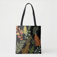 Farbenfrohe dunkle Fern Botanische Blätter