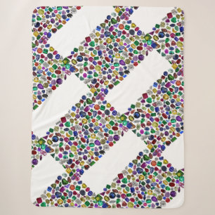 Farbenfrohe Edelsteine und Diamantmuster Sherpadecke