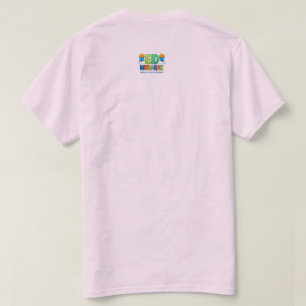 Farbenfrohe Eid Mubarak-Grußkarte mit Moschee und T-Shirt