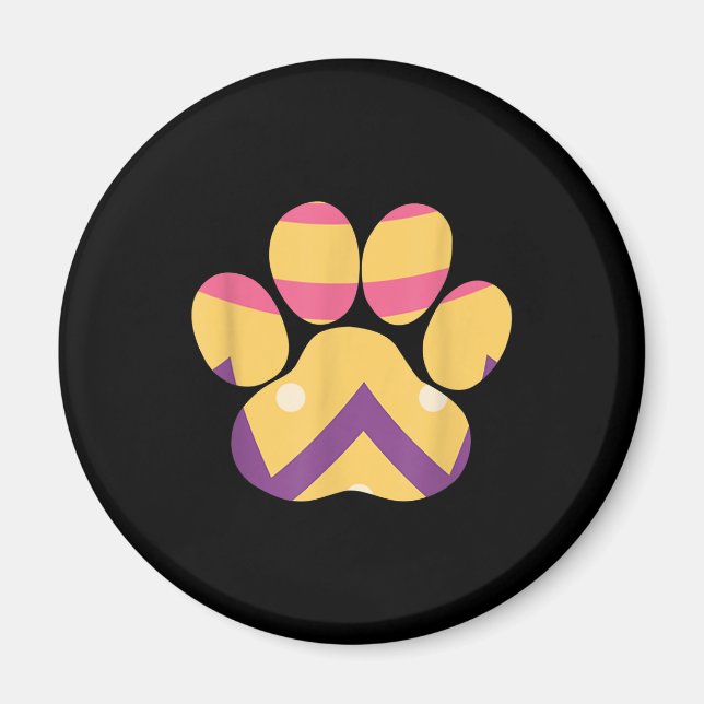 Farbenfrohe Eierpfade Funny Dog Cat Lovers Geschen Magnet (Vorne)