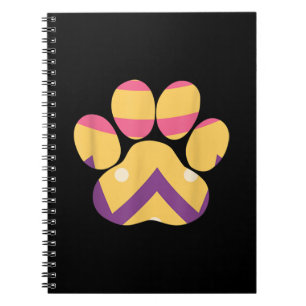 Farbenfrohe Eierpfade Funny Dog Cat Lovers Geschen Notizblock