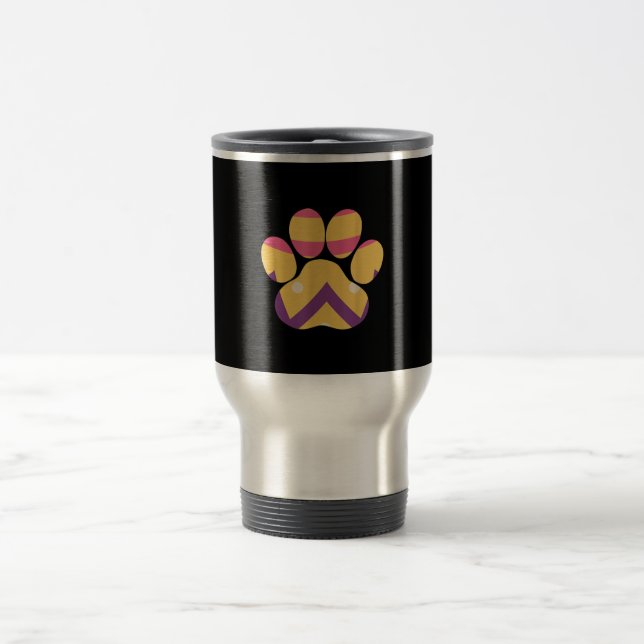 Farbenfrohe Eierpfade Funny Dog Cat Lovers Geschen Reisebecher (Mittel)