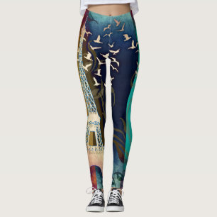 Farbenfrohe Eiffelturm Pariser Leggings