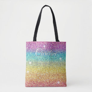Farbenfrohe Einhorn Regenbogen Glitzer Trendy Must Tasche
