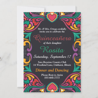 Farbenfrohe Einladung zur spanischen Grenze Quince